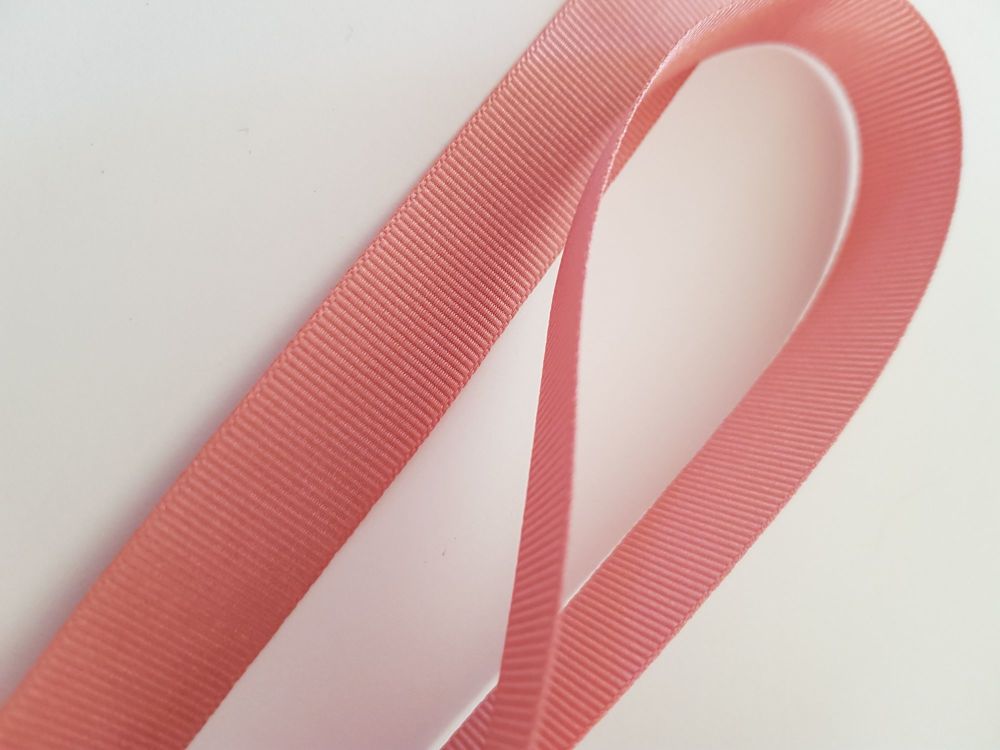 Dusky Pink Grosgrain Ribbon 16mm ( per metre)