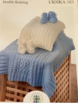 Childrens Knitting Pattern Blanket , Bootees UKHKA183