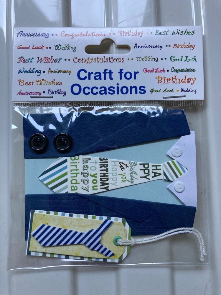 Embellishments/Card Making -Shirt/Tie Pack