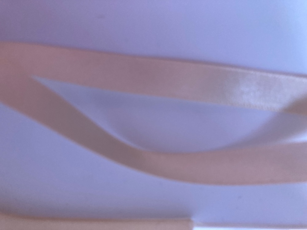 Cream Double Satin Ribbon 10mm (per metre) 