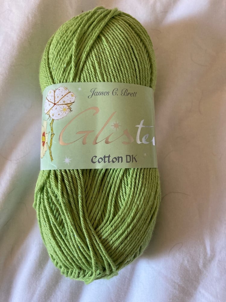Glisten Cotton DK - Green James C Brett (Shade code 36) Was £3.79