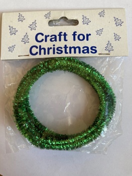 Wired Tinsel - Green 2.5 metres