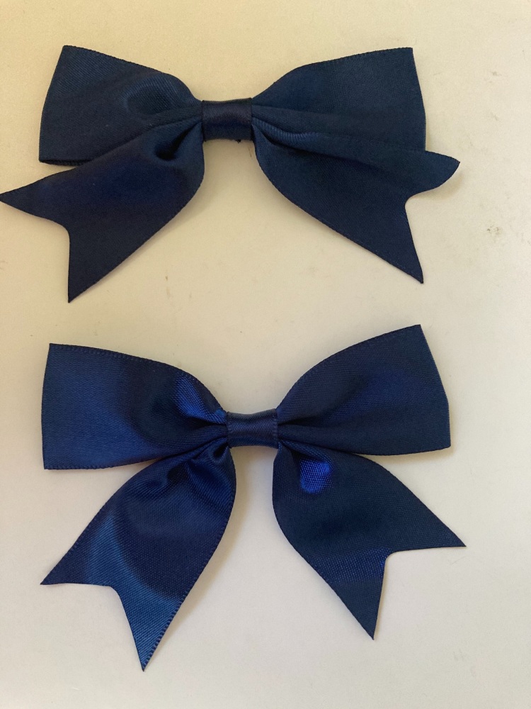 Navy Bow 80mm (Pack of 3)