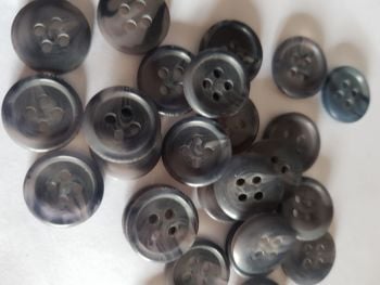 Grey Marl Button 16mm (Pack of 12) MN03