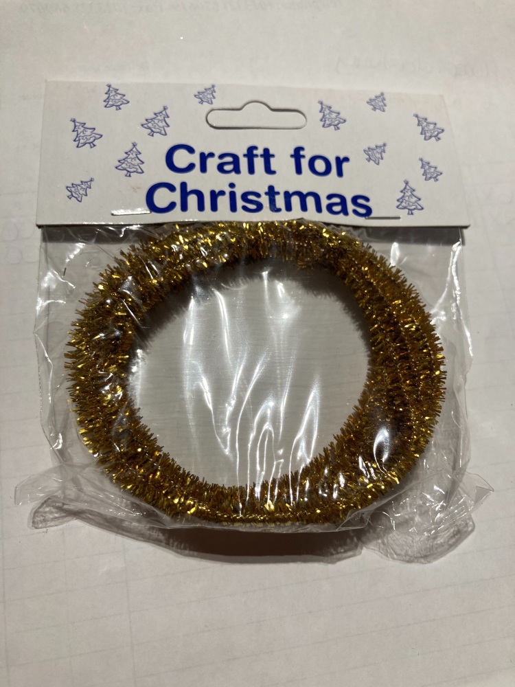 Wired Tinsel - Gold 2.5 metres