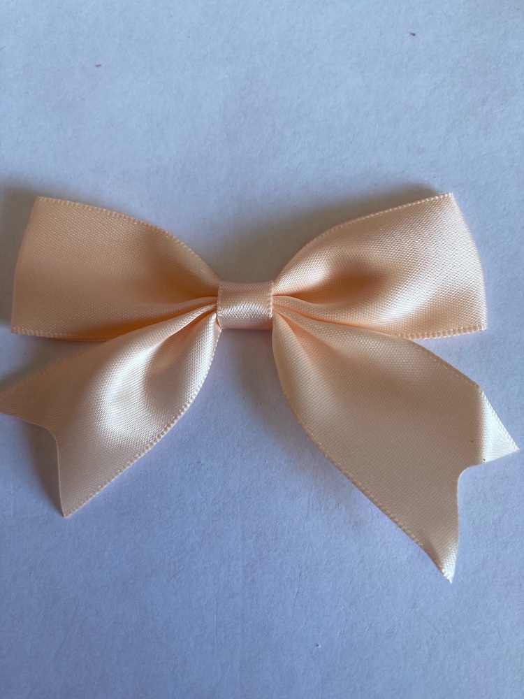 Peach Bow 80mm (Pack of 3)