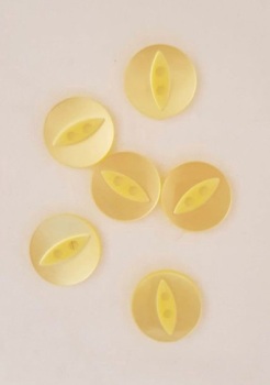 Lemon Fisheye Button 11mm (Pack of 15)