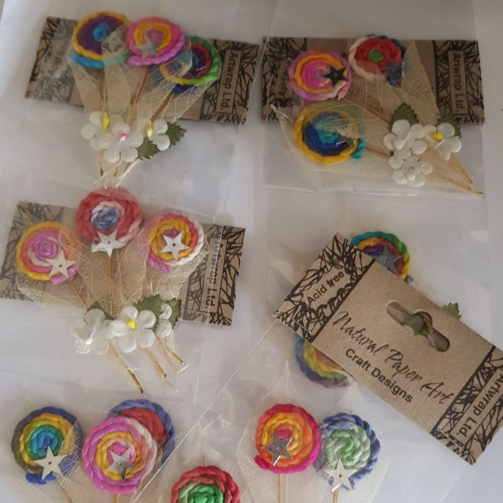 FLOWERS - Craft String Circles (Pack of 3) This will be a Random Pick as so