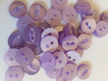 Lilac Fisheye Button 11mm (Pack of 15)