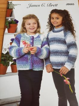 Childrens Knitting Pattern  Cardigan / Jumper JB665