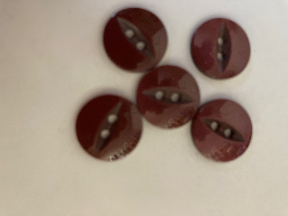 Wine Fisheye Button 16mm (Pack of 10)