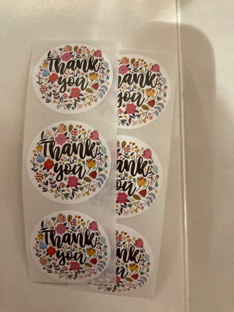 Thank you Stickers 25mm each (Pack of 50)