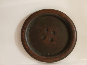 Large Dark Wooden Button 50mm (each)