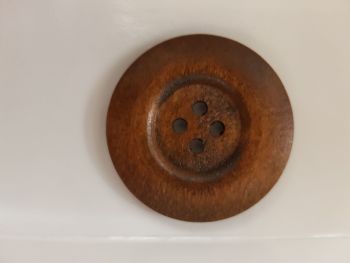 Large Dark Wooden Button 40mm (pack of 2)