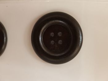Brown Wooden Button 35mm (Pack of 2)