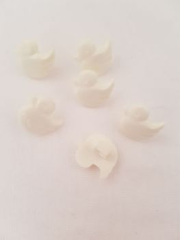 Cream Duck Buttons (pack of 8)