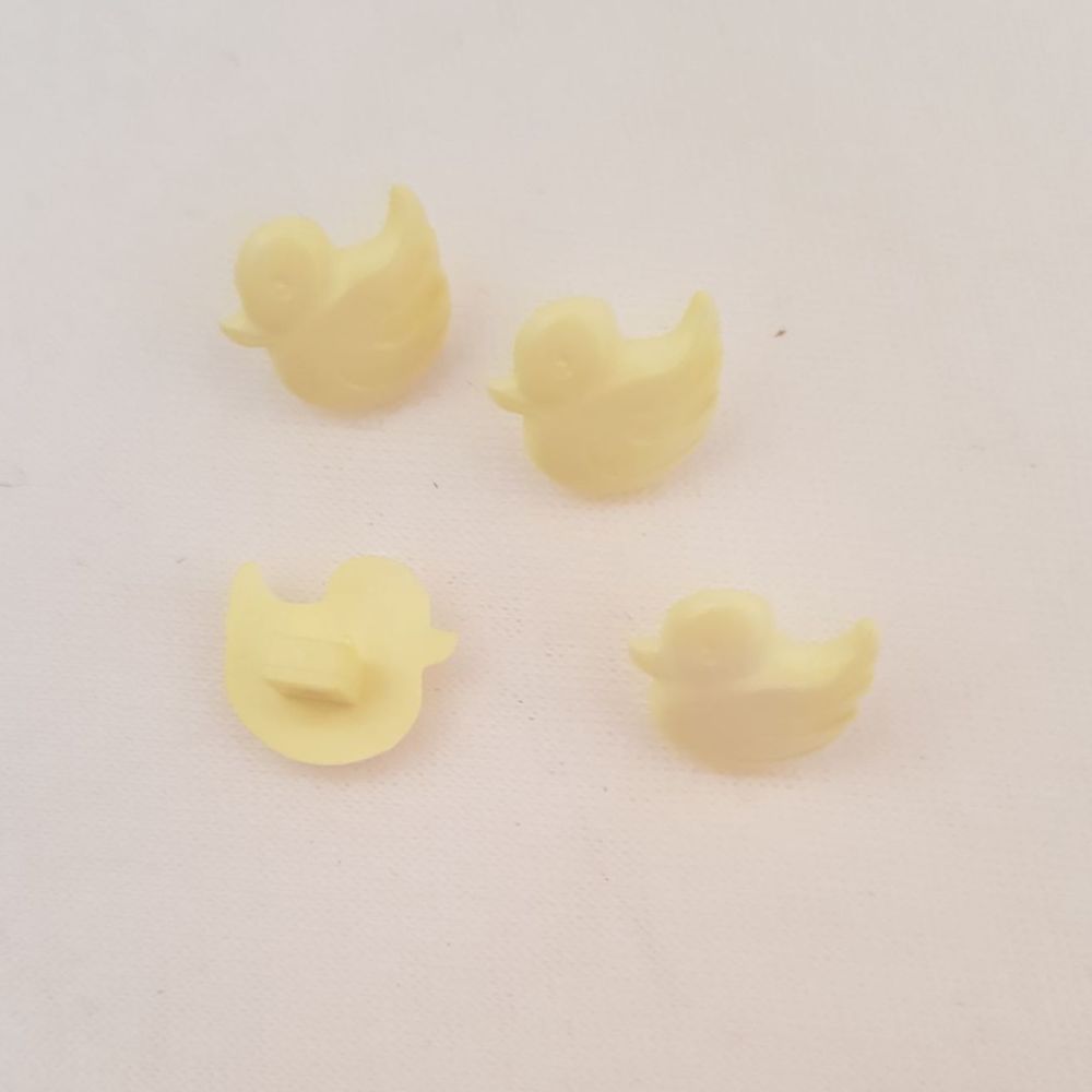 Lemon / Yellow Duck Buttons (Pack of 8)