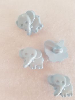 Blue Elephant Buttons (Pack of 8)