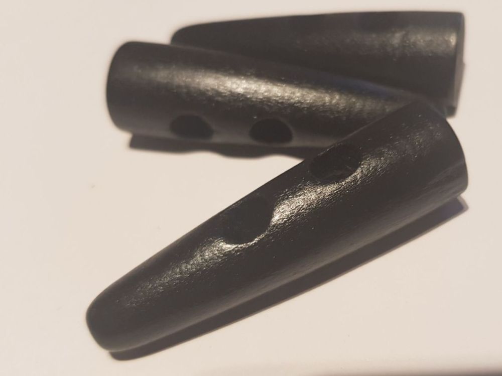 Black Wooden Toggle 50mm (each)