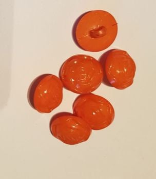 Orange Rose Button 17mm (Pack of 10)