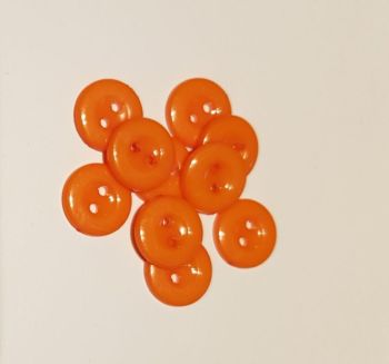Orange Buttons 15mm (Pack of 10)