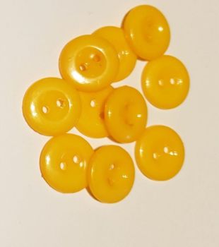 Yellow (Darker)  Buttons 15mm (Pack of 10)