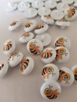 Bee Buttons 15mm (Pack of 5)