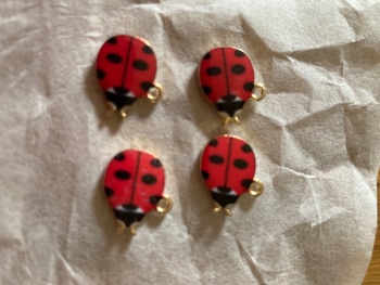 Ladybug / ladybird  Charms (Pack of 4)