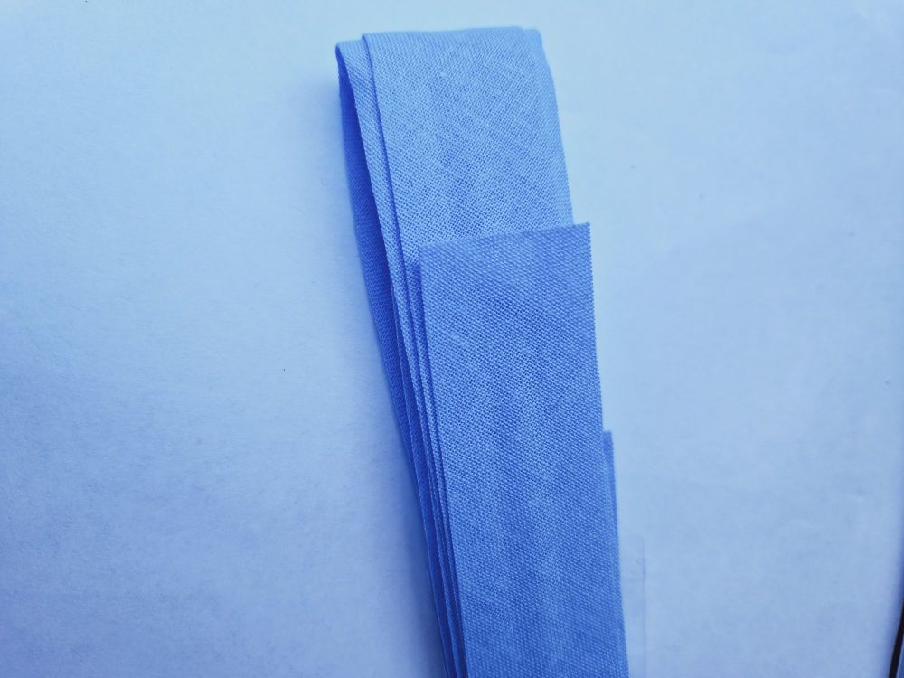 Blue Cotton Bias Binding 23mm  (3 metres)