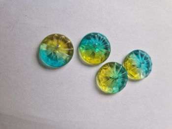 Blue/ Green Unicorn Shade Buttons (Pack of 4)
