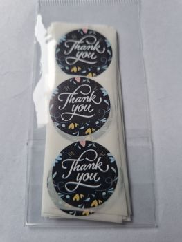 Thank you Stickers 25mm each (Pack of 50)