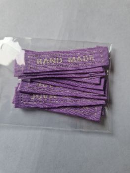 Handmade Label -  Lilac 45x10mm (Pack of 10)