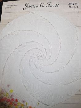 Baby Circular Blanket Crochet Pattern JB735 James C Brett