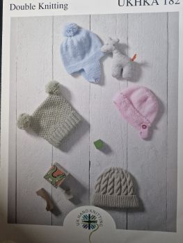Baby Hat Knitting Pattern UKHKA 182