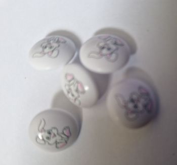 Rabbit Buttons 15mm (Pack of 5)