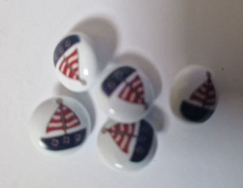 Boat / Yacht Buttons 15mm (Pack of 5)