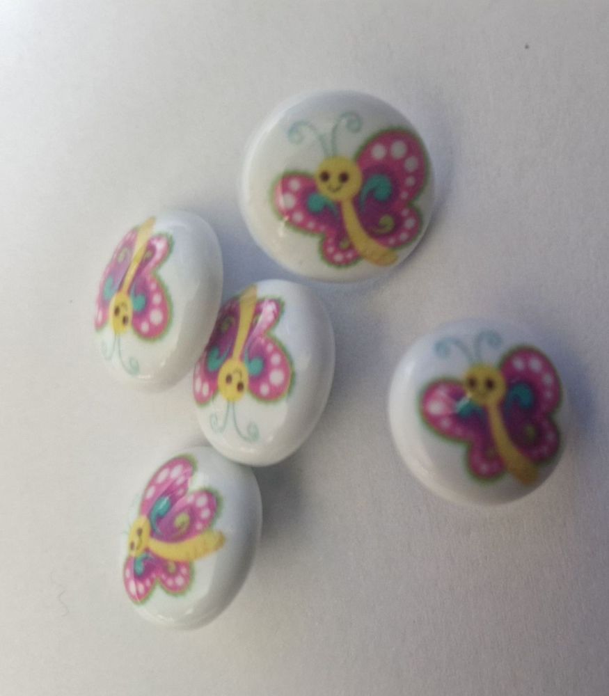 Butterfly Buttons 15mm (Pack of 5)