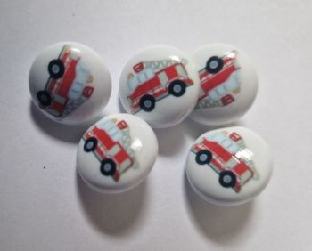 Fire Engine Buttons 15mm (Pack of 5)