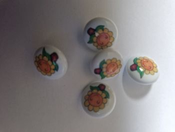 SunFlower Buttons 15mm (Pack of 5)