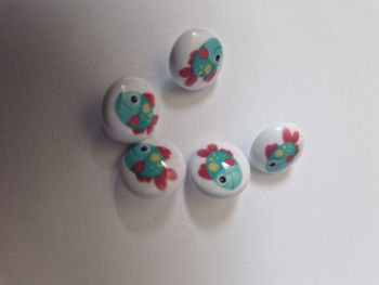 Fish Buttons 15mm (Pack of 5)