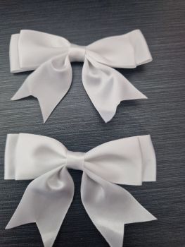 White Double Bow 80mm (Pack of 3)