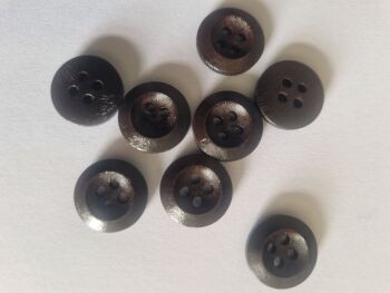 Brown Wooden Button 15mm (pack of 8)
