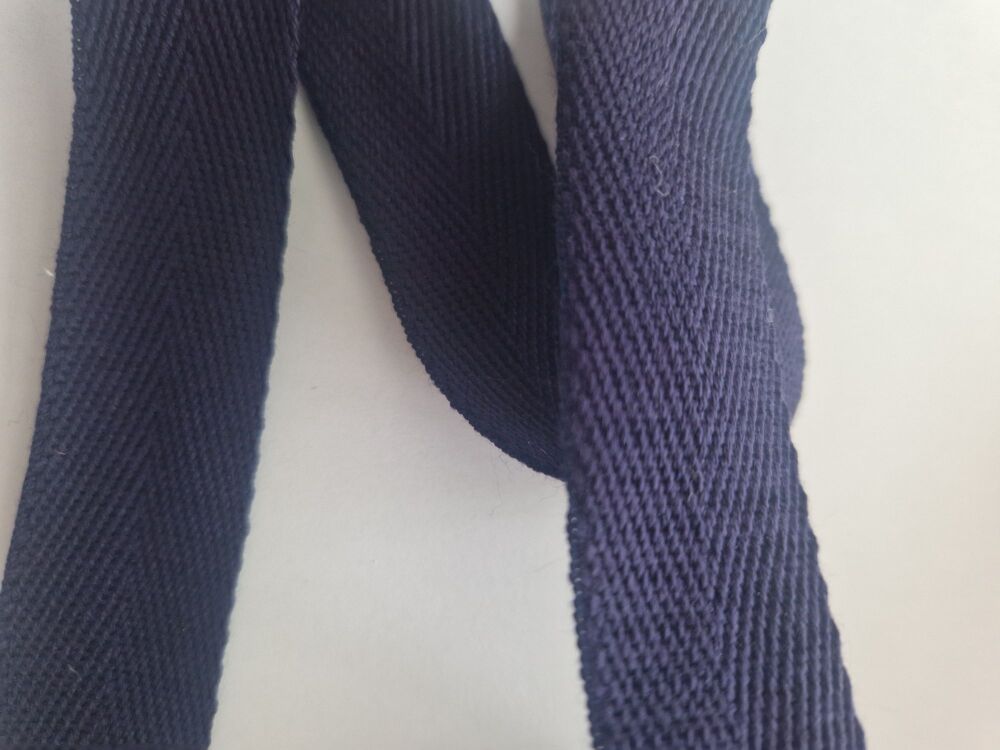 Cotton Webbing 25mm - Navy - Suitable for Apron straps/Bunting... (3 metres