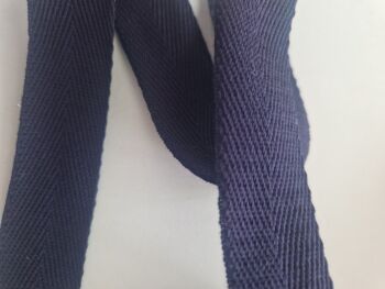 Cotton Webbing 25mm - Navy - Suitable for Apron straps/Bunting... (3 metres)