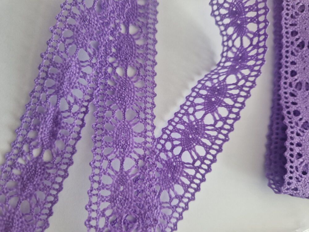 Lace -20mm - Dark Lilac - 2 metres