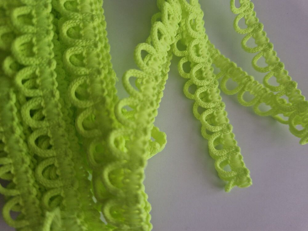 Lace -12mm - Neon Yellow - 3 metres
