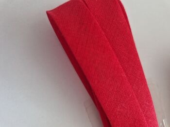Red Cotton Bias Binding 16mm  (4 metres)