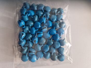 Bells - Turquoise 8mm approx  (Pack of  50)