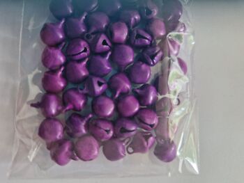Bells - Purple 8mm approx  (Pack of  50)