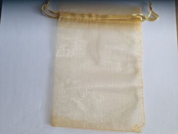Organza Bags Gold 145mmx100mm approx (Pack of 5)